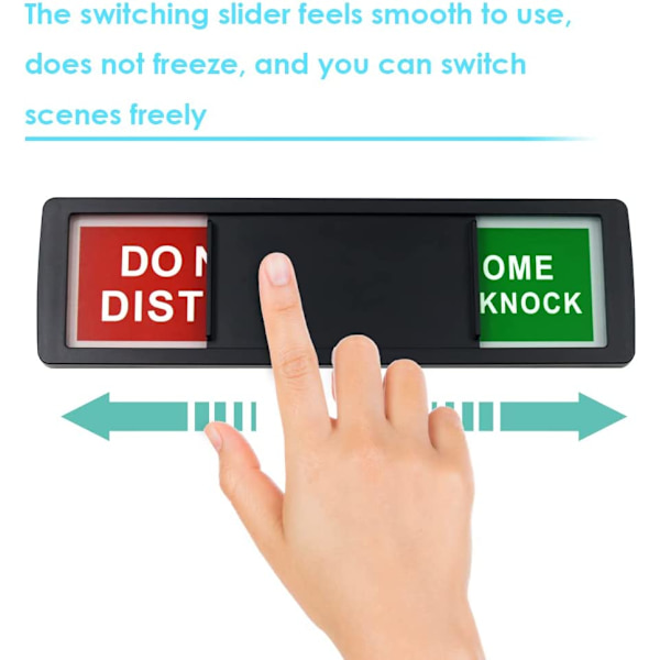 Sort - 2 Privacy Panel, \"Forstyr ikke\" Glidende Privacy Panel,