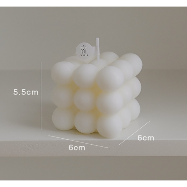 Doftljus i Kubform - Vit - 4-pack