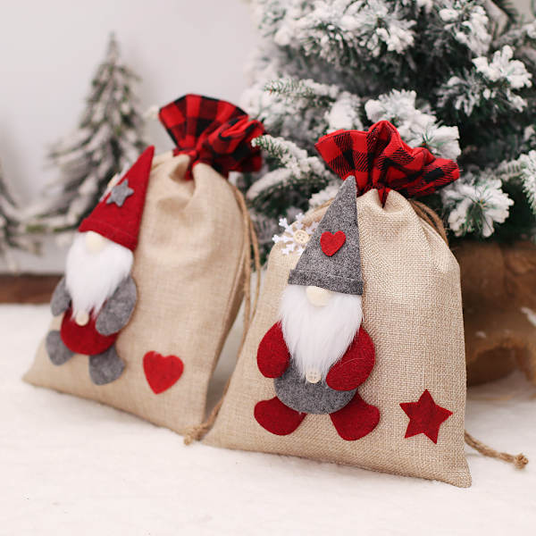 2 stk. julepynt tegneserie jute snor p