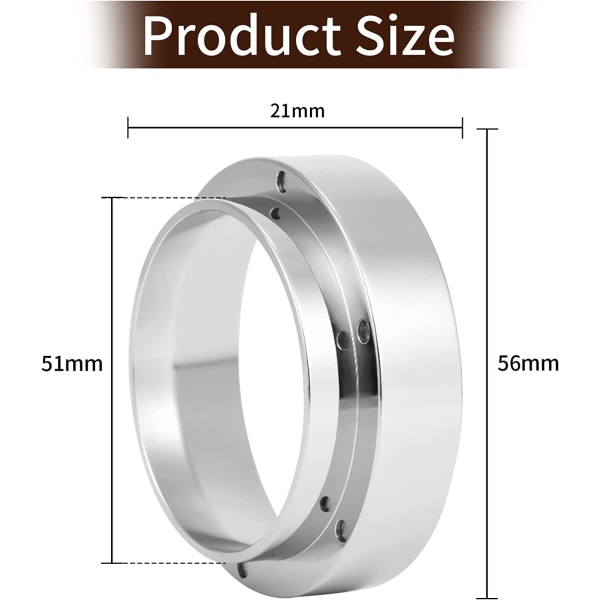 Annostusrengas espressokoneille, 51 mm:n annosrengas kahvinkeitin