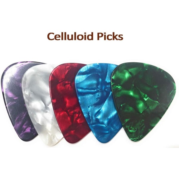 Gitarr Capo med 5 plektrum (original träfärg) - 75*80mm, Alloy Gui