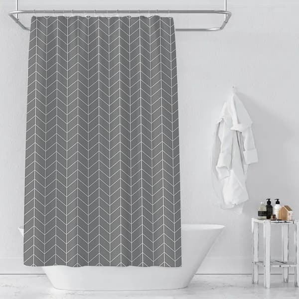 180x180cm Basics Duschdraperi med Chevron-mönster