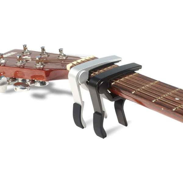 2-pack 6-strängad enhands capo för akustisk elgitarr