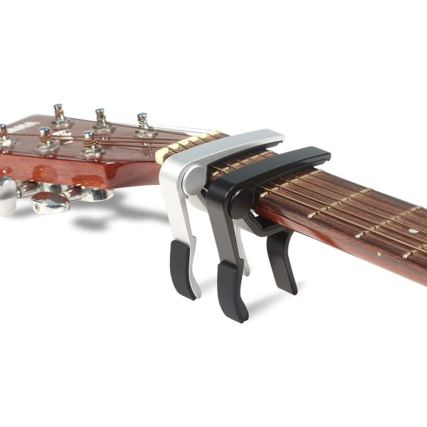 2 pakke 6-strengs enhånds gitarcapo for akustisk elektrisk