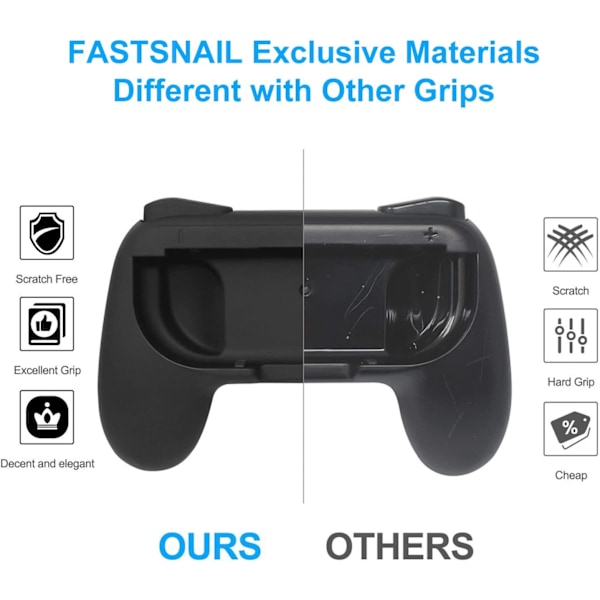 Sæt med 4 greb, der er kompatible med Nintendo Switch&OLED, Grip Compat