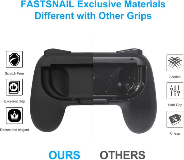 Sett med 4 grep som er kompatible med Nintendo Switch&OLED, Grip Compat