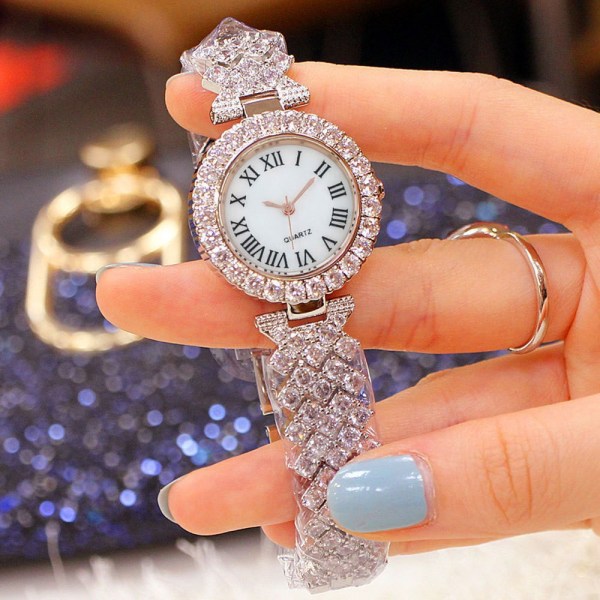 Diamantinfälld damklocka Watch Watch watch