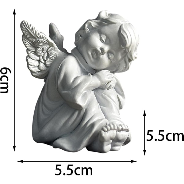 Desktop Angel Veistos, Hartsi Söpö pieni valkoinen enkeli tyttö Statu