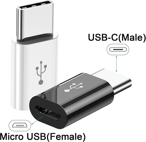 4 stk. USB C-adapter, USB C til Micro USB-adapter Type C hann til