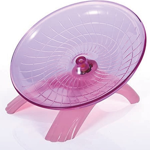 Röd 18 x 18 x 11 cm plastträningshjul för små djur - tyst halkfri löpskiva för hamstrar, igelkottar, små husdjur, träningshjul