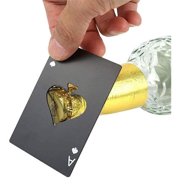 Ruostumattomasta teräksestä valmistettu luottokorttipokeripullonavaaja miesten lahjalapio
