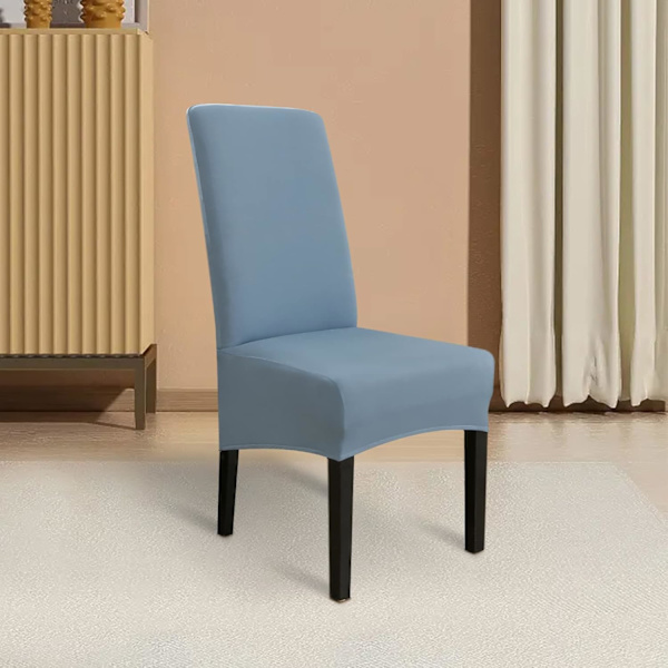 (Grå Blå) 6 stk. Store Spisestoltrekk Stor Størrelse Stoltrekk Flyttbar Vaskbar grey blue