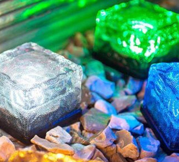 【1 stk.】Solglas Ismursten Begravet Farverigt Lys