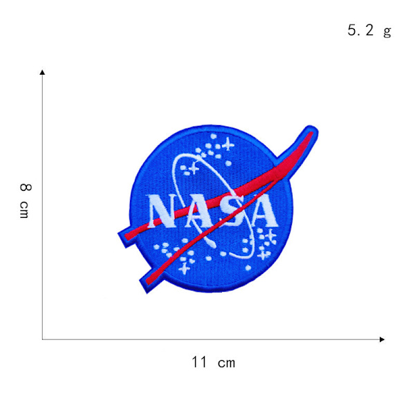 NASA 100:e rymdfärjeprogrammets militära uppdrag logotyp strykmärken 9