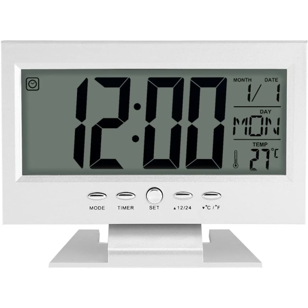 Digitalt ur Kalender Multifunktion LCD Digital skrivebordsalarm