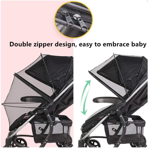 Universal solskjerm for barnevogn, soldeksel til babyvogn, baby