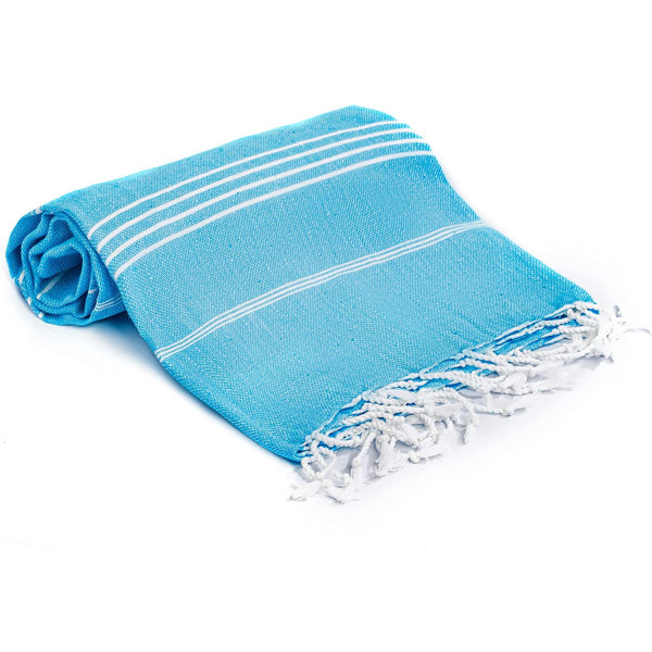 Blå 100x180cm Strandhåndklæde Stort strandhåndklæde tyrkisk hamambad