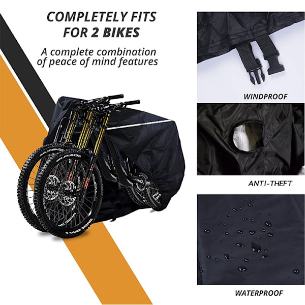 Cykelskydd, cykelskydd för förvaring utomhus - 210D nylon med PU