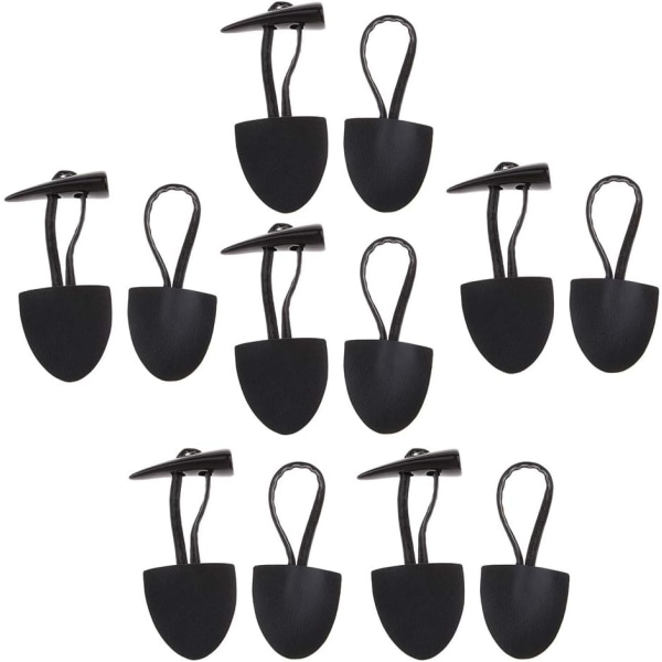 6 par knapper i svart, 16x4cm Toggle Horn Duffle-knapper for B A