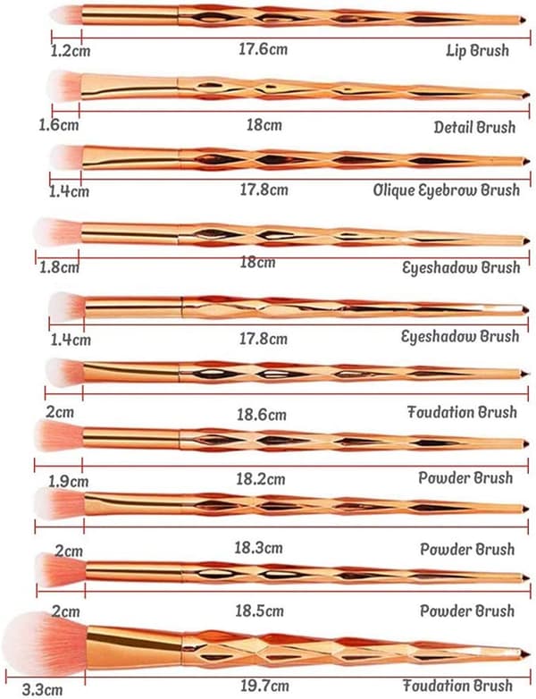 (20 Makeup Brushes ) Diamond Makeup Brush,Professional Makeup Br