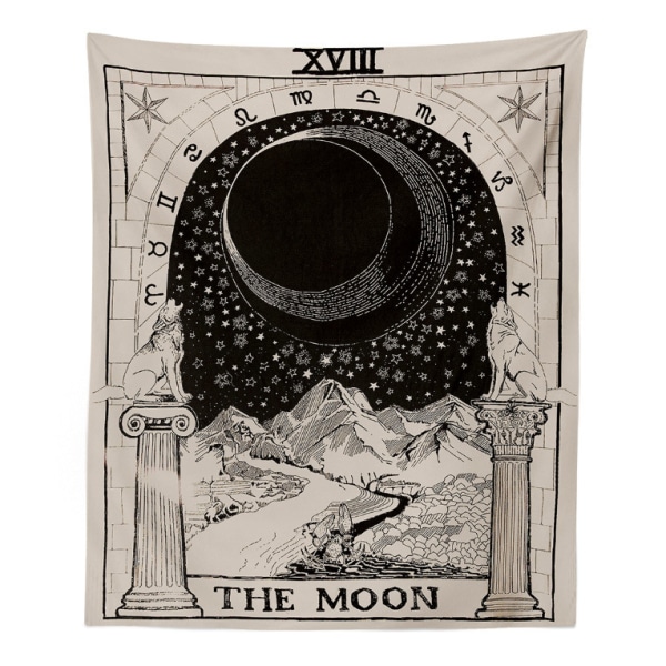 Seinälle ripustettava tarot-seinävaate, taianomainen tähti, iso seinävaate