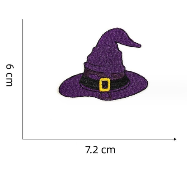 8 stk Halloween broderi strykejern-på lapp, selvklebende broderi strykejern på lapper sy-på merke klistremerker for klær, ryggsekker, jeans, hatter, reparasjon og dekorasjon