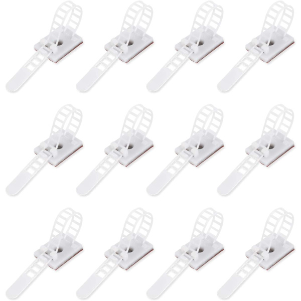 20 stk kabelbindere, med sikkerhetslim, ledningsorganisator
