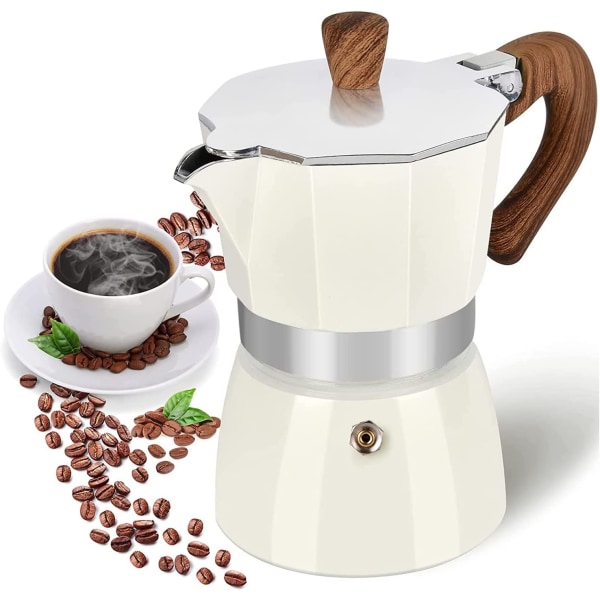 Komfyrtopp espressomaskin, 3 espressokopper Moka-kanne - 5oz manuell kopp