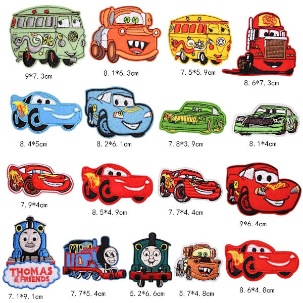 17 kpl Bus/Racing auto/Palokunta auto/Auto/ Paikka Silitys-tai Ommeltava Ap