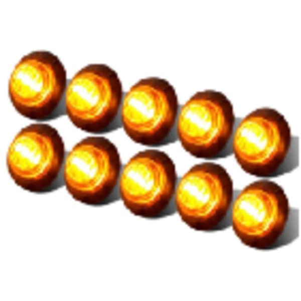 10 stk. 3LED lastbil sidelampe LED lastbil signallamp buslampe hus s