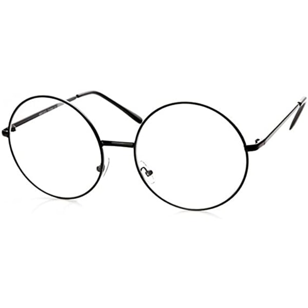 Runde briller Unisex, Retro Sixties Style Clear Lens Briller, Ro