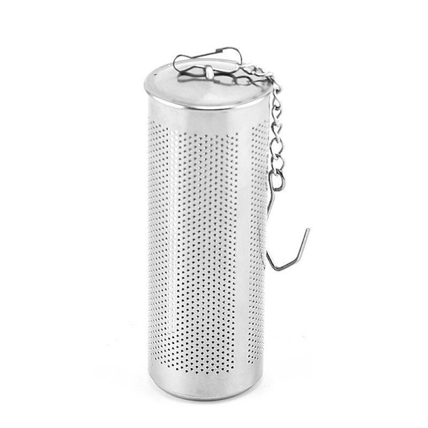 Teinfuser sylinder, rustfritt stål, sølv, 2,3x 2,3 x 6,5 cm
