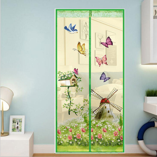 One set (pressing windmill green, about 90*210cm) Magnetic Door