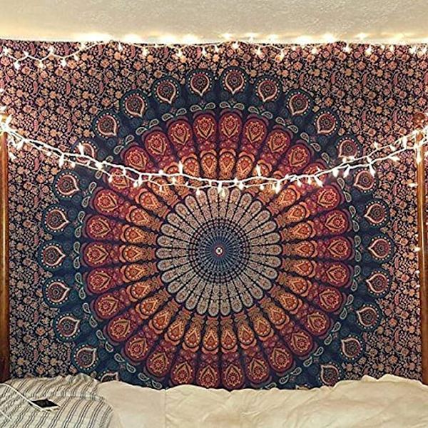 Present Gobeläng Tapestries Hippie Mandala Bohemian Psychedelic