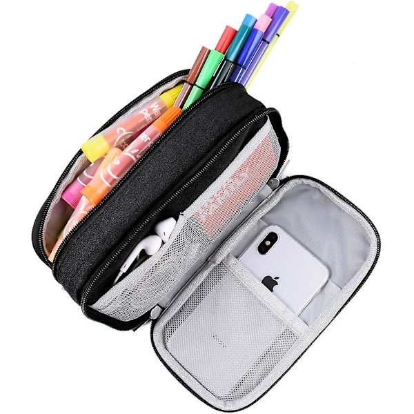Pencil Case, Stor Kapacitet Pencil Cases Pen Case Høj Stora