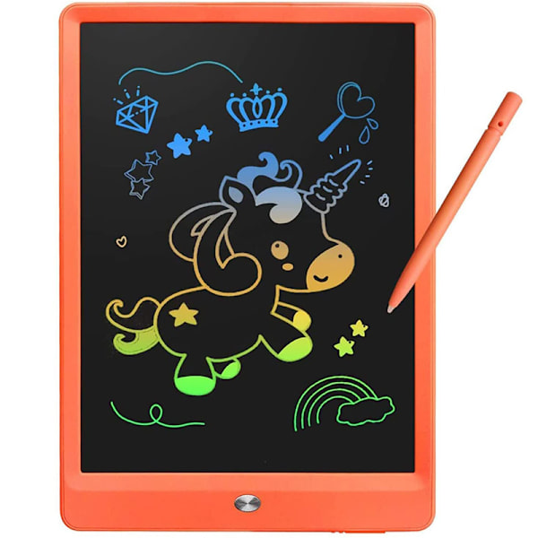10 tommer LCD skrivetablet (gul) til voksne børn, børn tegner Yellow