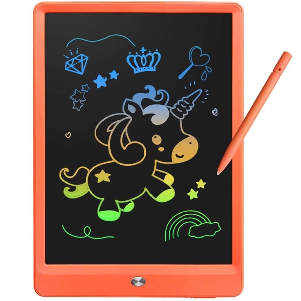 10-tommers LCD-skrivebrett (gul) for voksne barn, tegning for barn