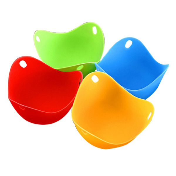 4-delt silikon eggkoker, eggdamper, eggbeholder, kitc