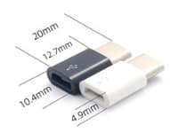 Svart 6-pack Micro USB till USB - C Konvertera Huvudtyp Android Konverter