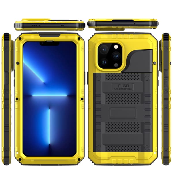 Kompatibelt iPhone 11 Deksel Støtsikkert, IP68 Vanntett (gul)