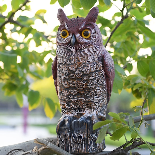 Ugle, Fugleskræmmer, Livagtig Farve, 17cm*15 cm*41 cm