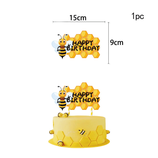 31stk Bee Theme Bee Hive Banner Cake Sett ballongsett bursdag