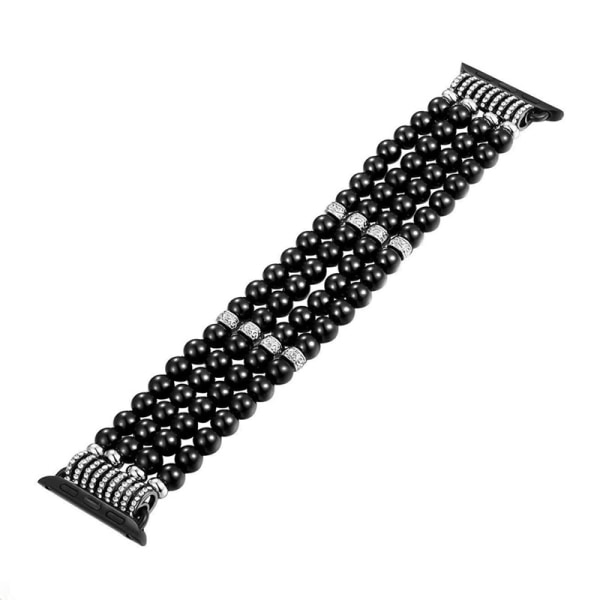 Helmi rannekoru (musta), yhteensopiva Apple Watch Band 42/4