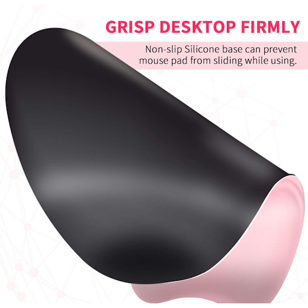 Blå musematte med ergonomisk håndleddsstøtte, 4mm musematte med memo