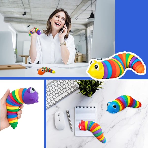 Fidget Slug Toy, Sensorisk Slug Skrivebordsleker Lindring Anti-Angst