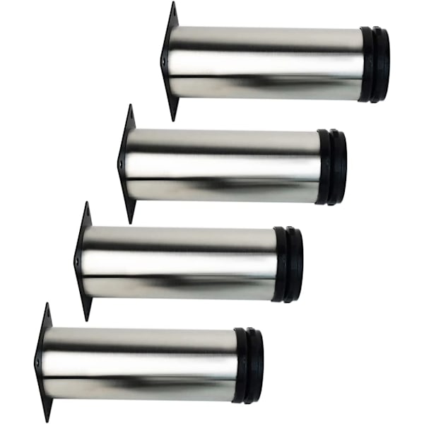 4X Møbelben, Justerbare Fødder Møbelben - Krom Metal
