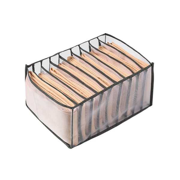 (Grå) 2-pak Foldbar Stofarrangør med 7 Rum til Je