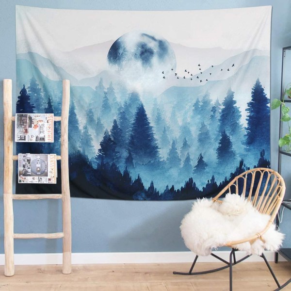Misty Forest Tapestry Forest Tree Tapestry Gable Tapestry Be