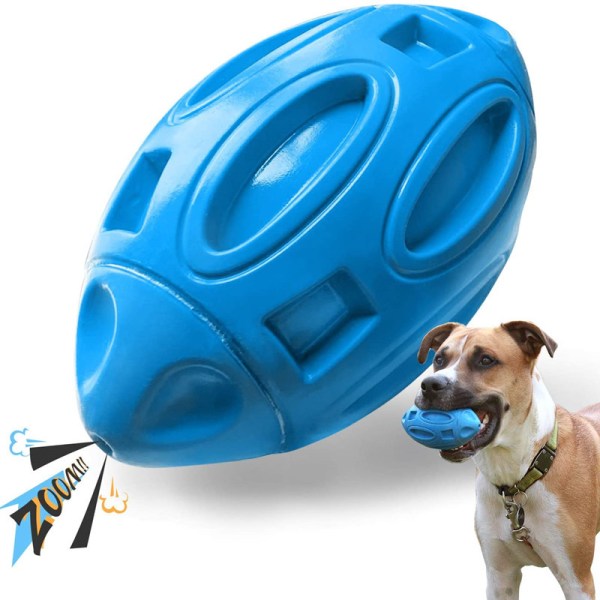 Blue Dog leker for aggressive chewers: gummi valp tygge ball vidd