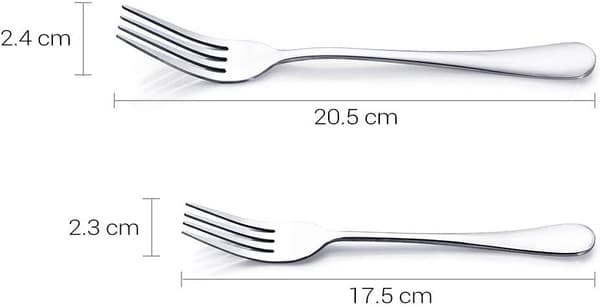 20,5 cm rostfritt stål gaffel för biff kött sallad, diskmaskin säker